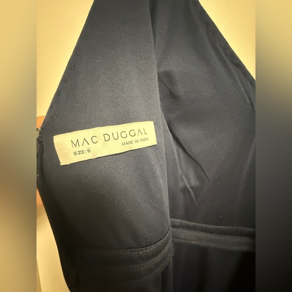 NWT | Mac Duggal 5527 Multi Midnight Midi Floral  A-line Dress Size 8 - Picture 10 of 10